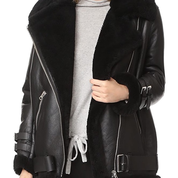 ACNE studios authentic Sherpa leather biker jacket - 36 - medium - Picture 3 of 16